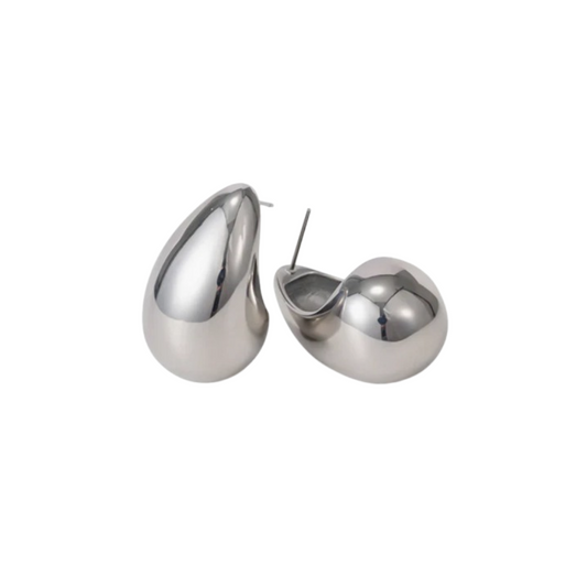 Silver drop earrings