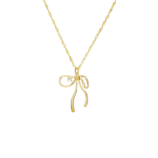 Collana con fiocco oro