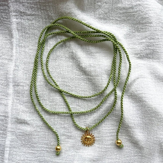 Collana sole verde