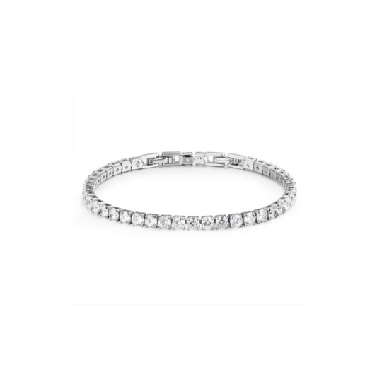 Silver tennis bracelet