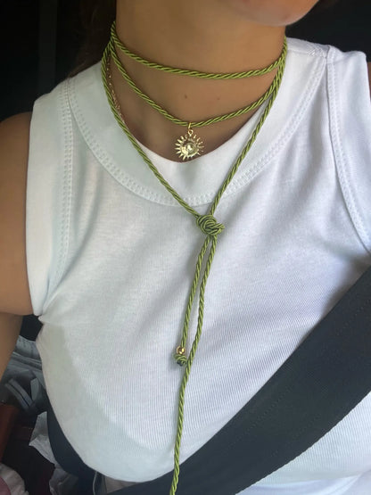 Collana sole verde