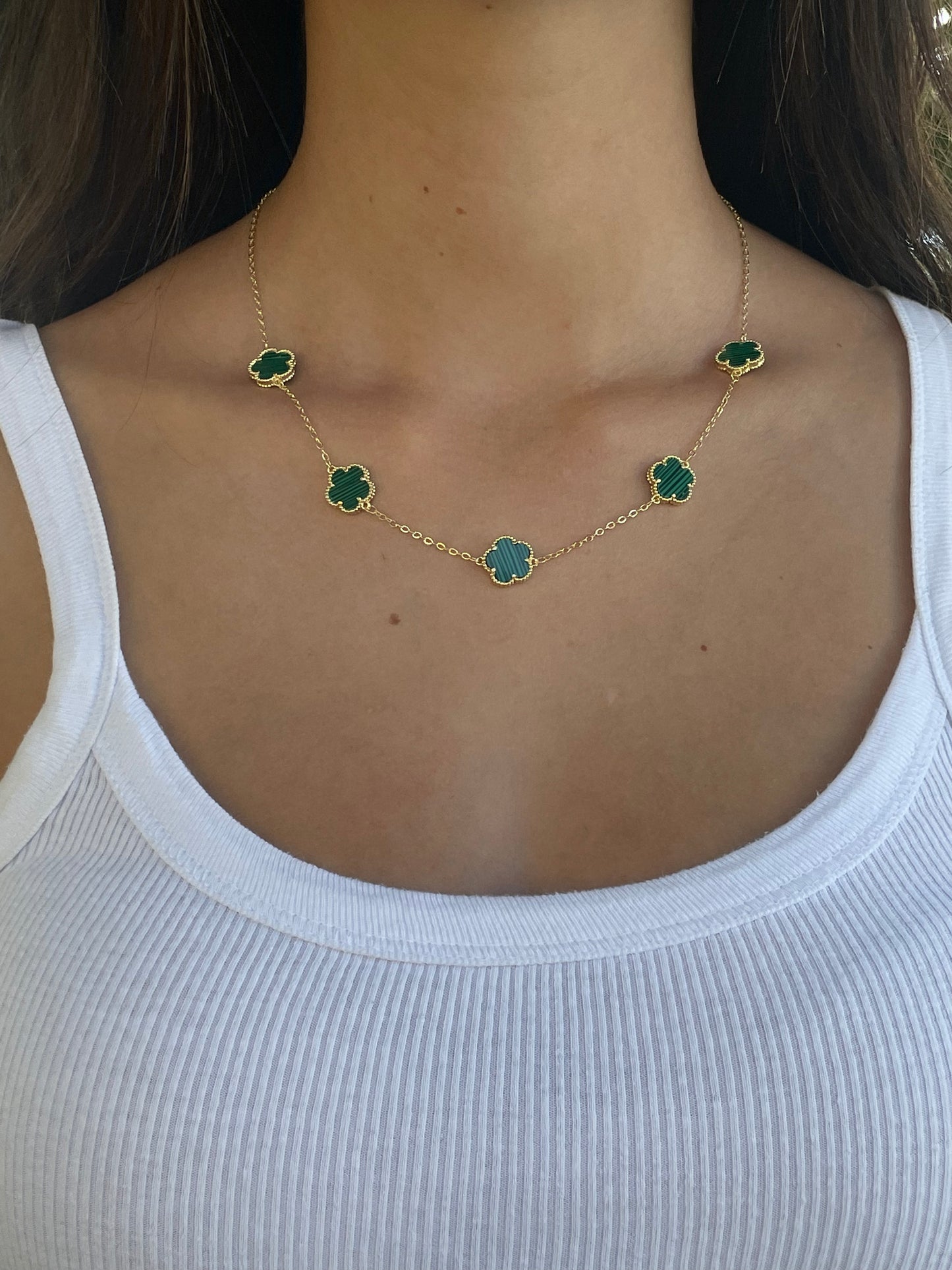 Collana CinqueFiori green