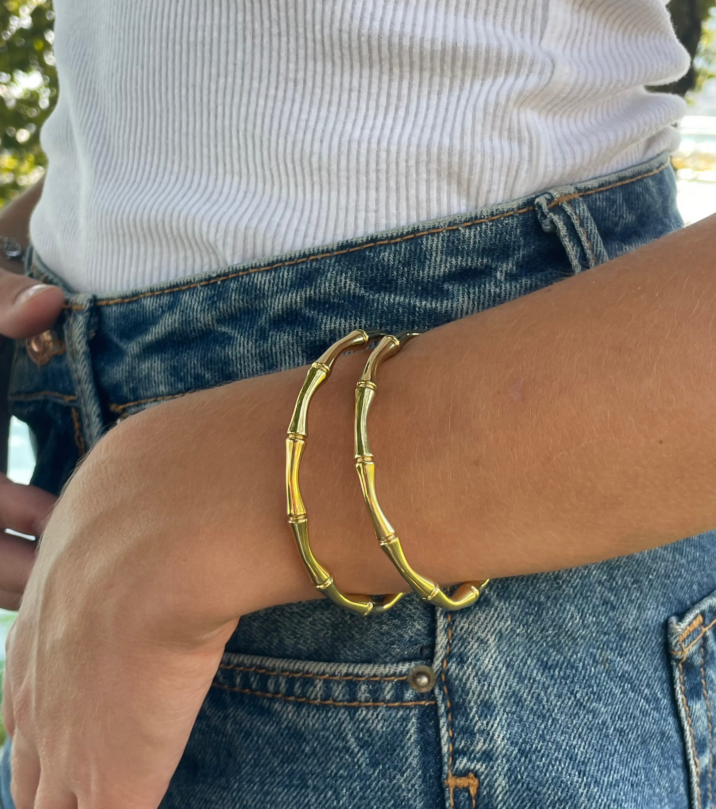 bracciale bambu oro