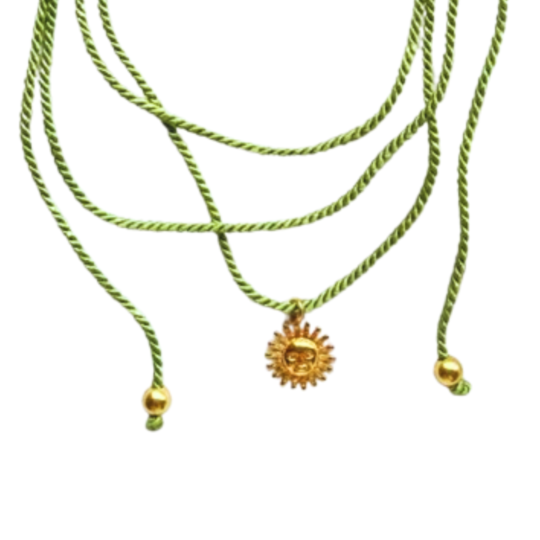 Collana sole verde