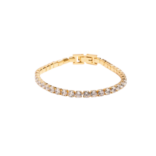 Gold tennis bracelet