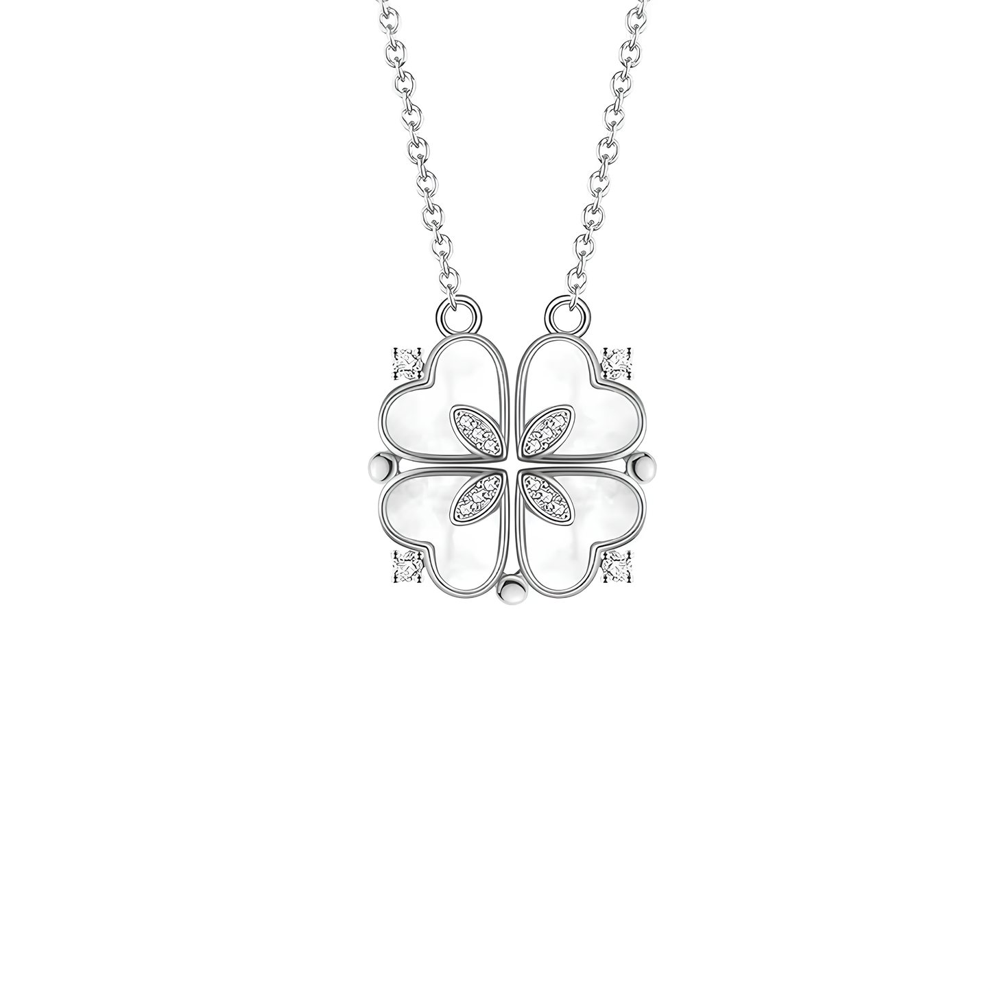 Collana quadrifoglio silver